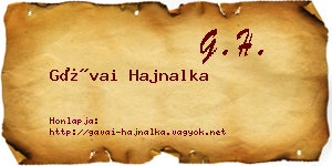 Gávai Hajnalka névjegykártya