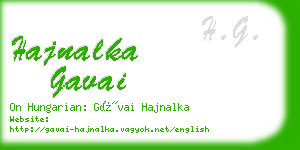 hajnalka gavai business card